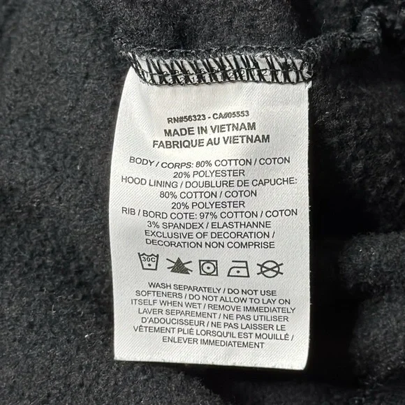 NIKE AIR JORDAN 1 CHICAGO 1985 LOST AND FOUND BLACK MENS HOODIE SWEATSHIRT - Picture 12 of 14